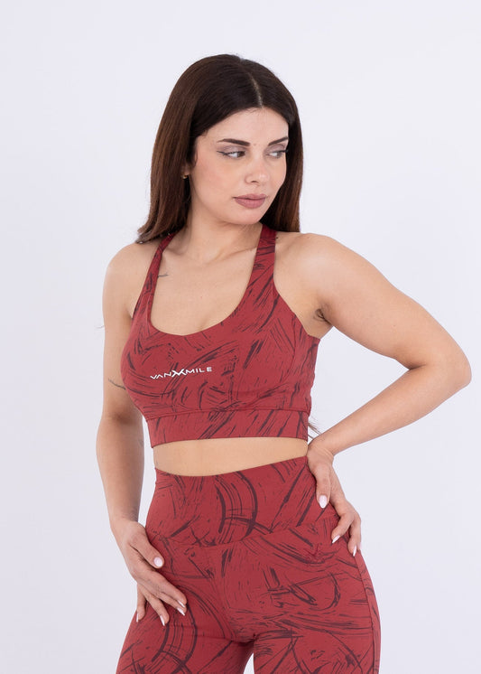Ignite™ Sports Bra - Red Printed