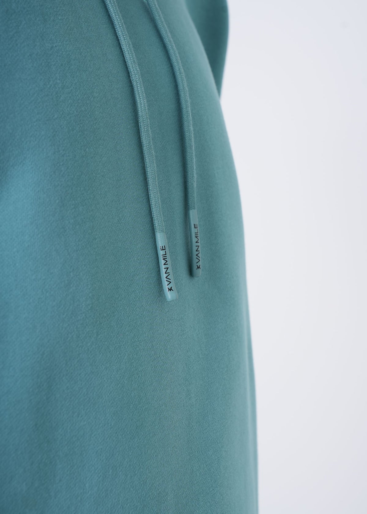 Women's VAN MILE VNML Hoodie in Turquoise – drawstring logo detail