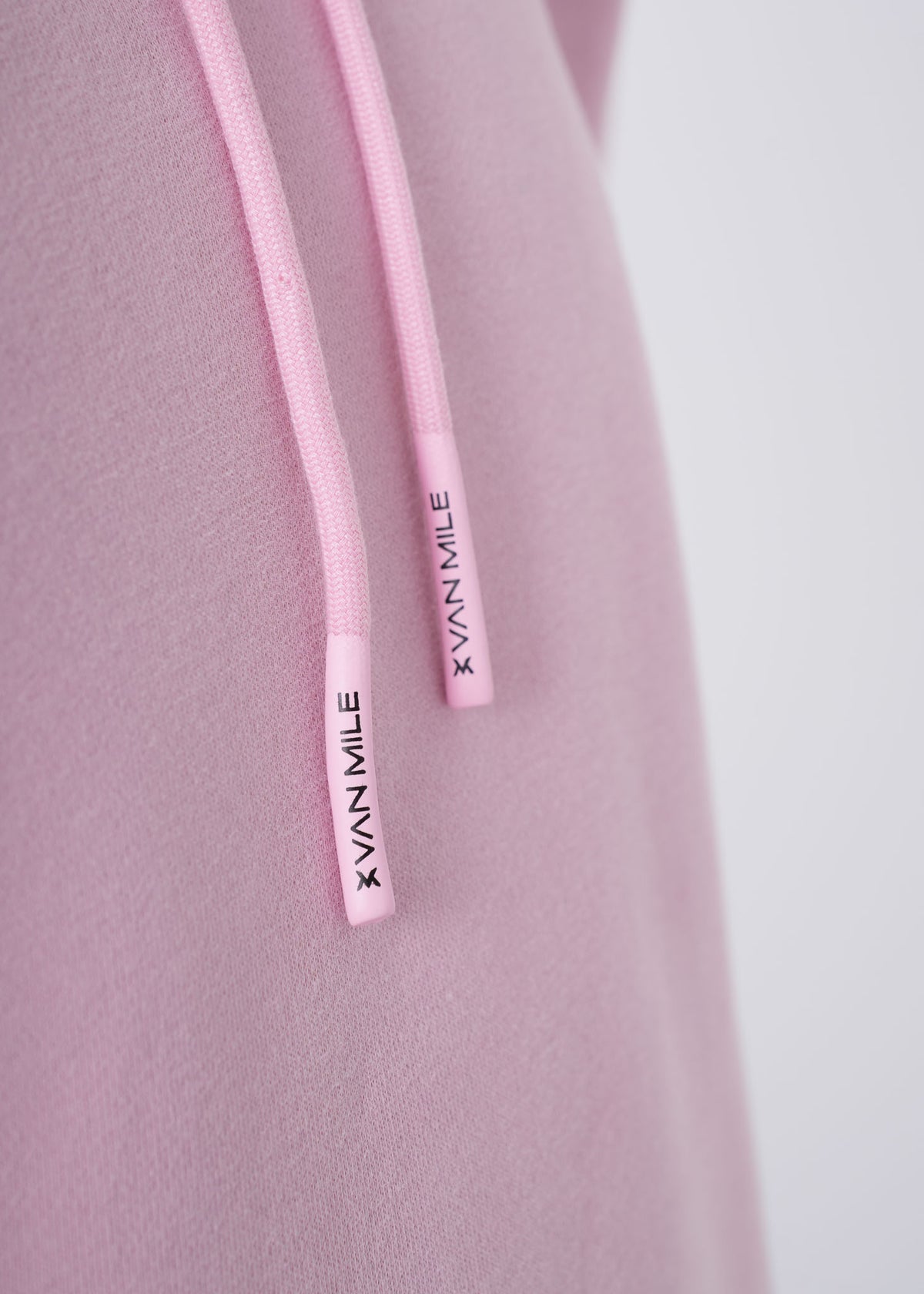 Women's VAN MILE VNML Hoodie in Pink – drawstring logo detail
