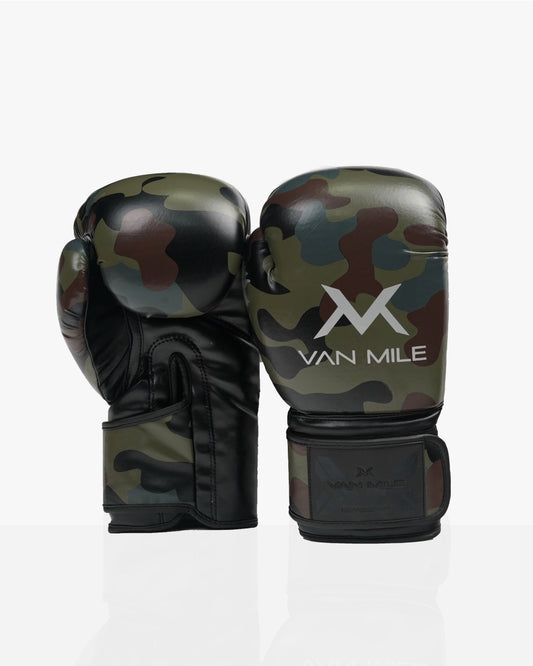 VAN MILE PU 4.0 Boxing Gloves - Camo Olive Green