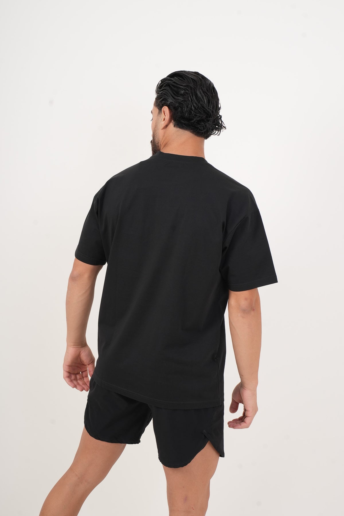 Men's VAN MILE IMPACT Oversized T-Shirt in Black – back view