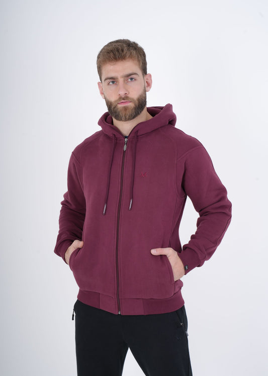 VNML Full Zip Hoodie- Burgundy