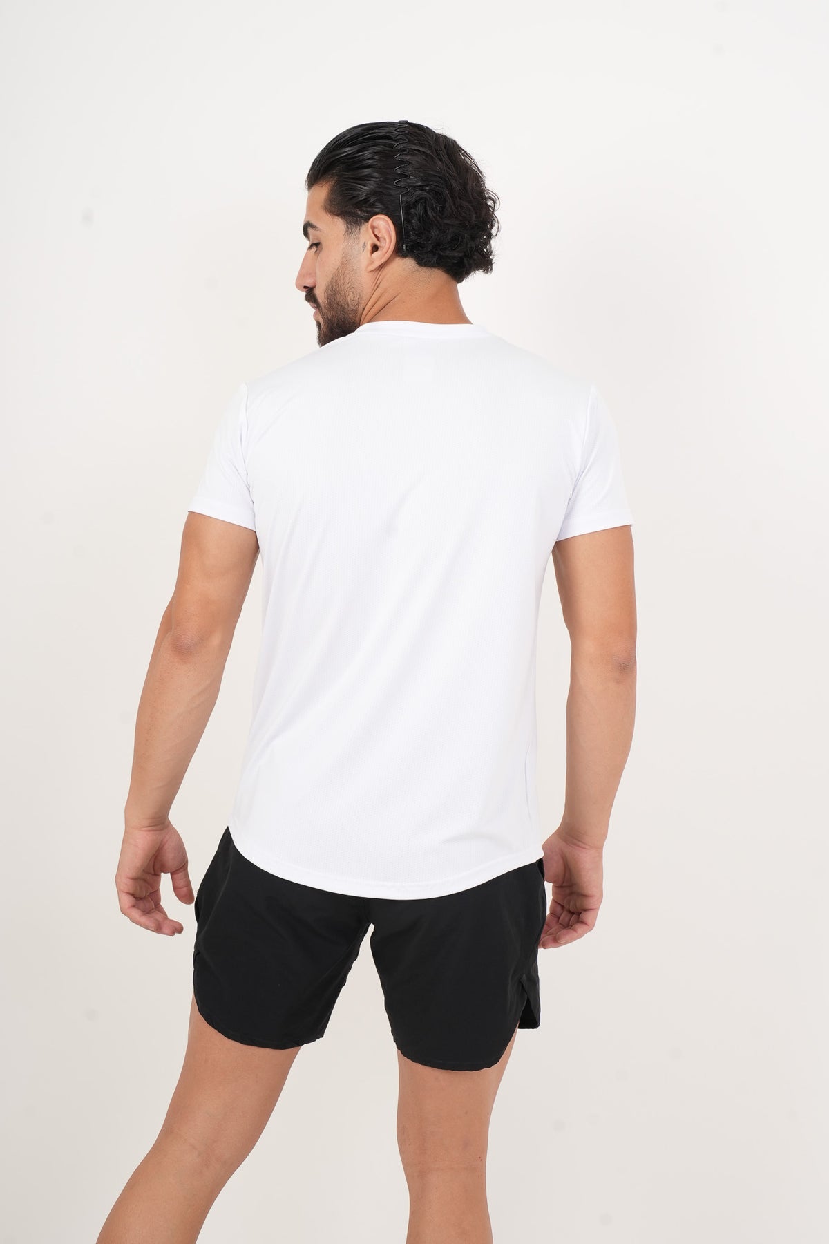 Men's VAN MILE ORIGIN Quick-Dry T-Shirt in White – back view