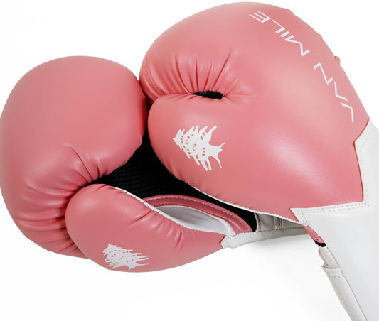 VAN MILE PU 3.0 Boxing Gloves - Pink & White