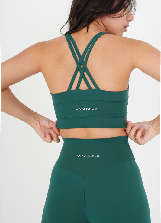 Sculpt™ Sports Bra - Forest Green
