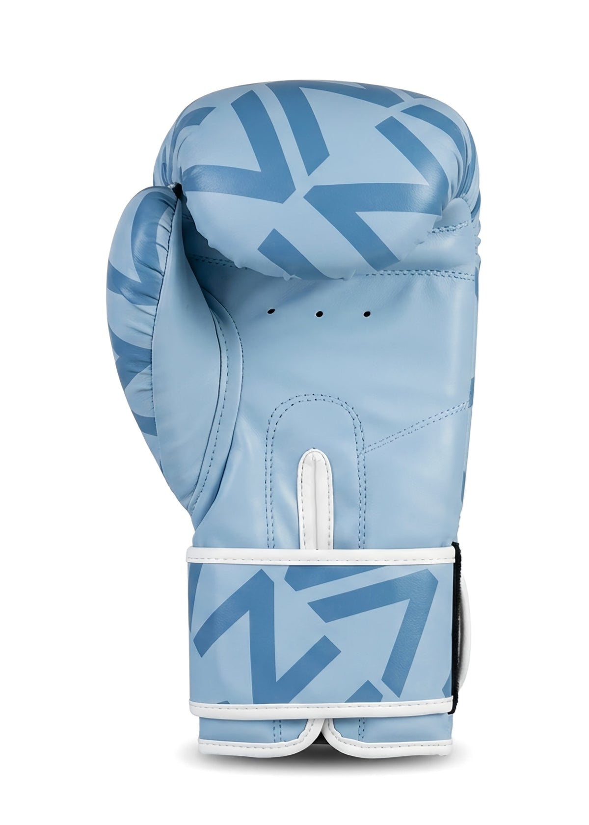 VAN MILE Monogram Boxing Gloves in Baby Blue – single glove, palm view