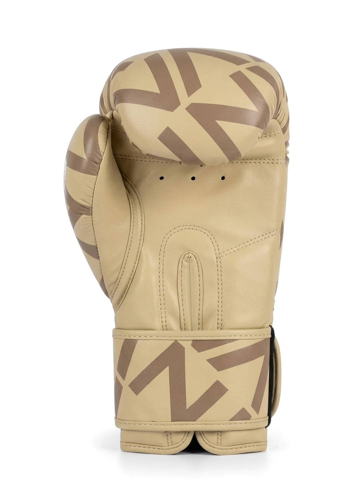 VAN MILE Monogram Boxing Gloves in Beige – single glove, palm view