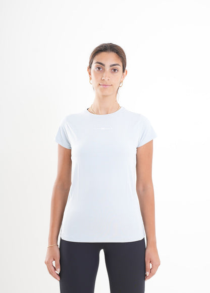 Women's VAN MILE MOTION Quick-Dry T-Shirt in Baby Blue – front view