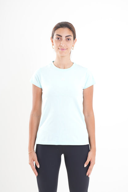 Women's VAN MILE MOTION Quick-Dry T-Shirt in Light Blue – front view