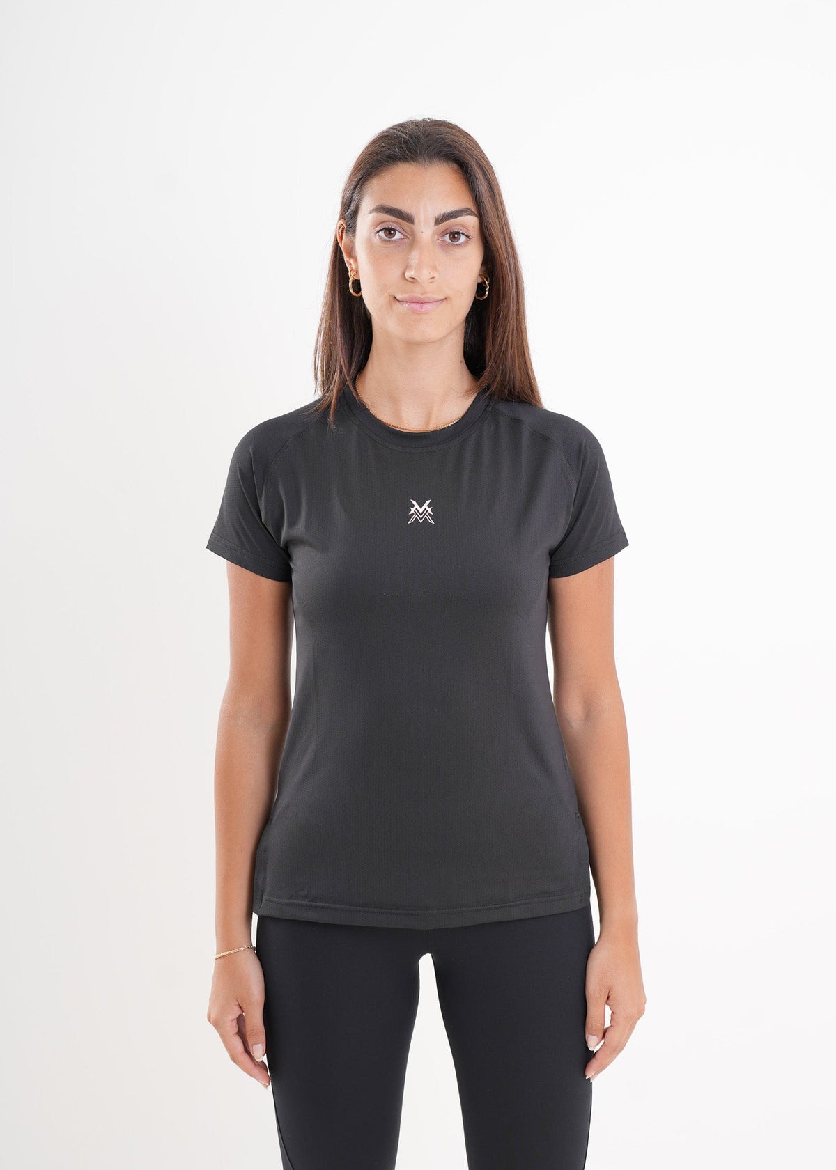 Women's VAN MILE MOTION Quick-Dry T-Shirt in Black – front view