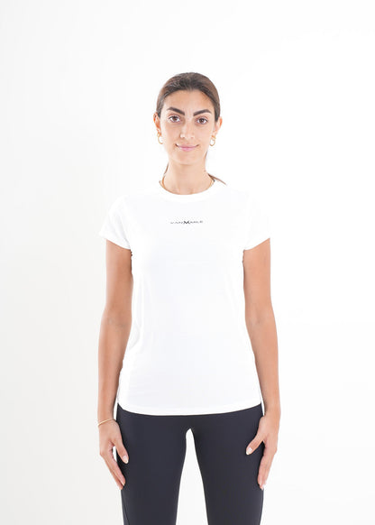 Women's VAN MILE MOTION Quick-Dry T-Shirt in White – front view