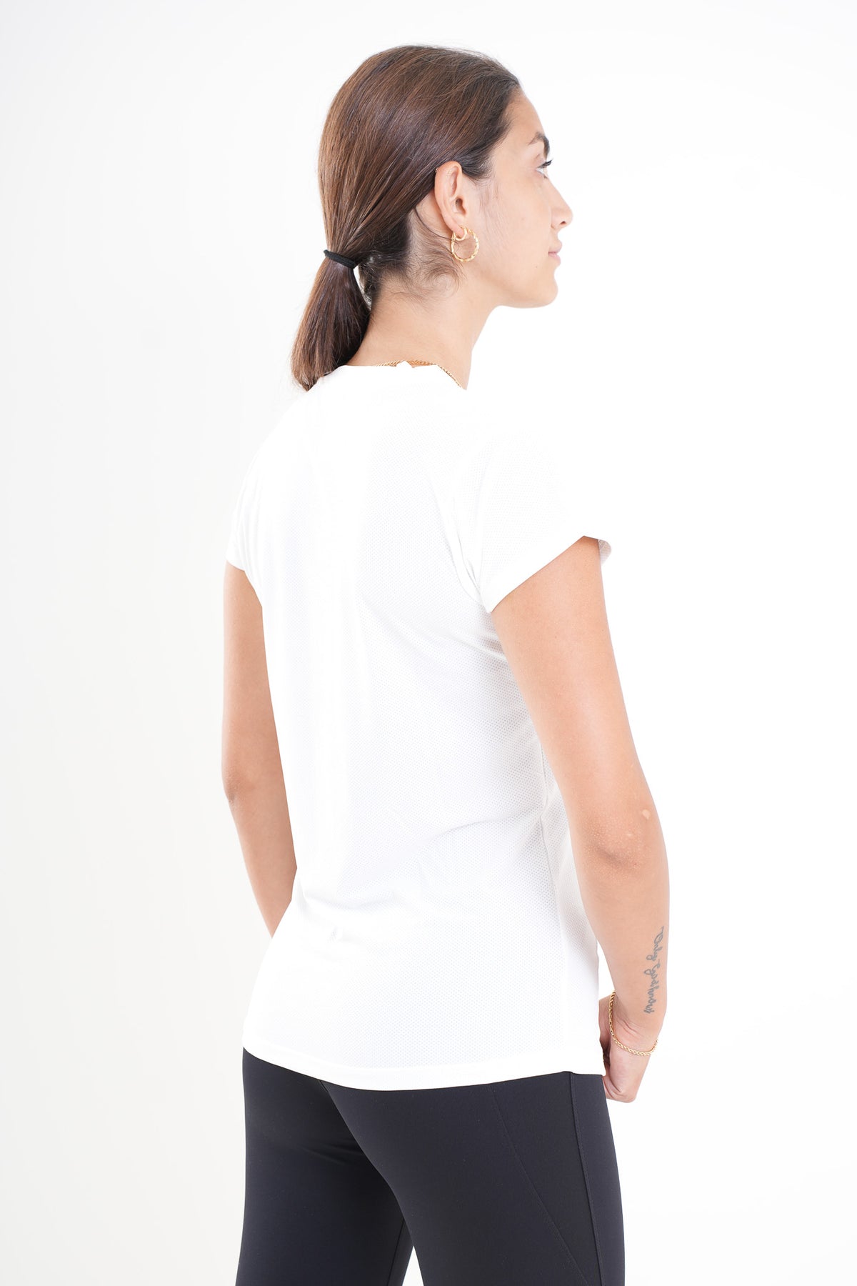 Women's VAN MILE MOTION Quick-Dry T-Shirt in White – back view