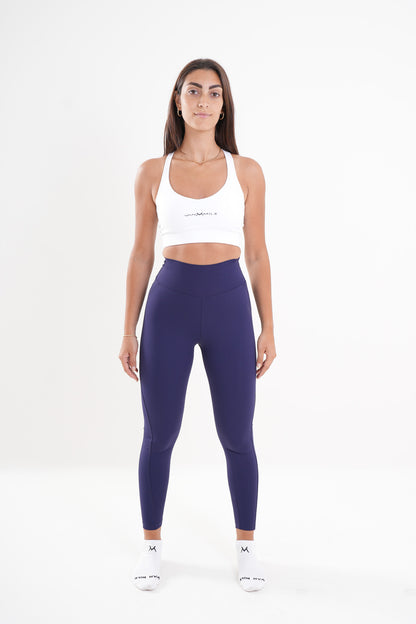 Women's VAN MILE AURORA Leggings in Navy – full-length front view