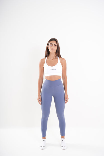 Women's VAN MILE AURORA Leggings in Baby Blue – full-length front view