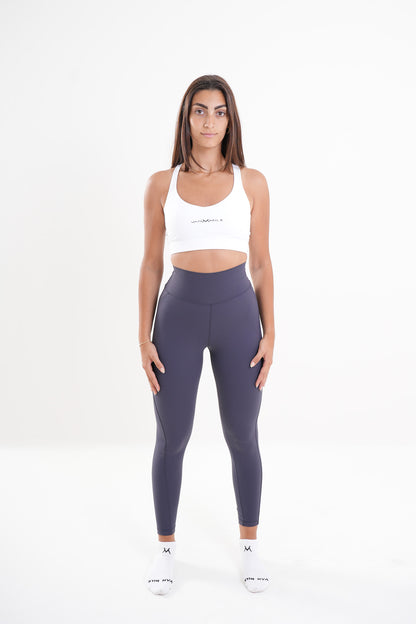 Women's VAN MILE AURORA Leggings in Grey – full-length front view