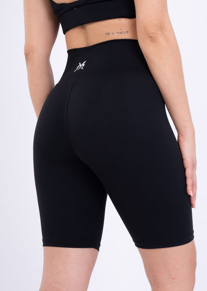 Women's VAN MILE Reborn Biker Shorts in Black – back view