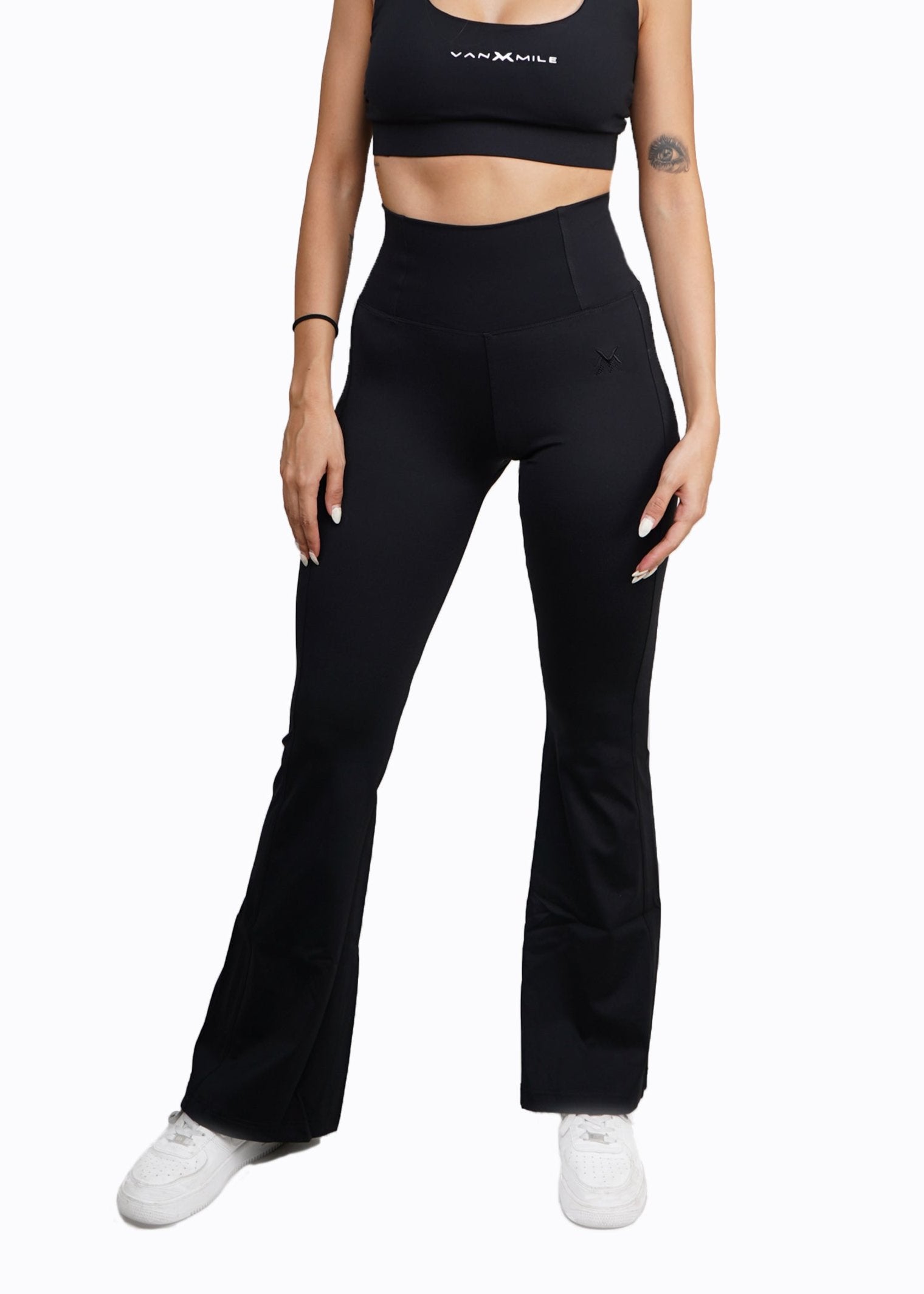 STRETCH FLARED LEGGING - BLACK