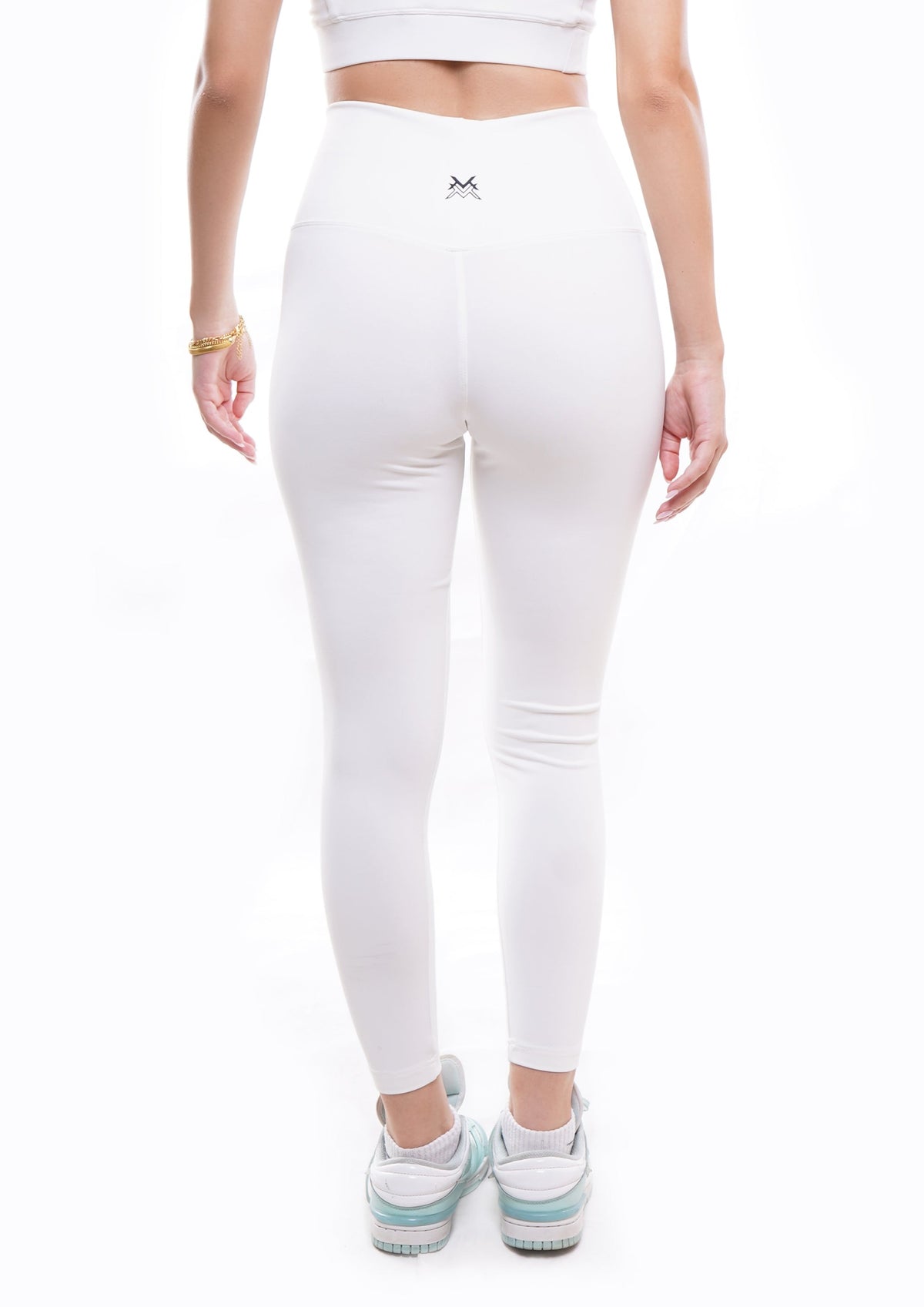 Women's VAN MILE Essential Leggings in White – back view