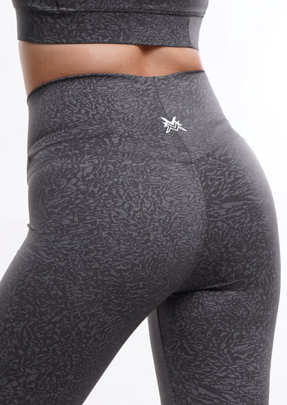 Women's VAN MILE Journey Leggings in Grey – back waistband logo detail