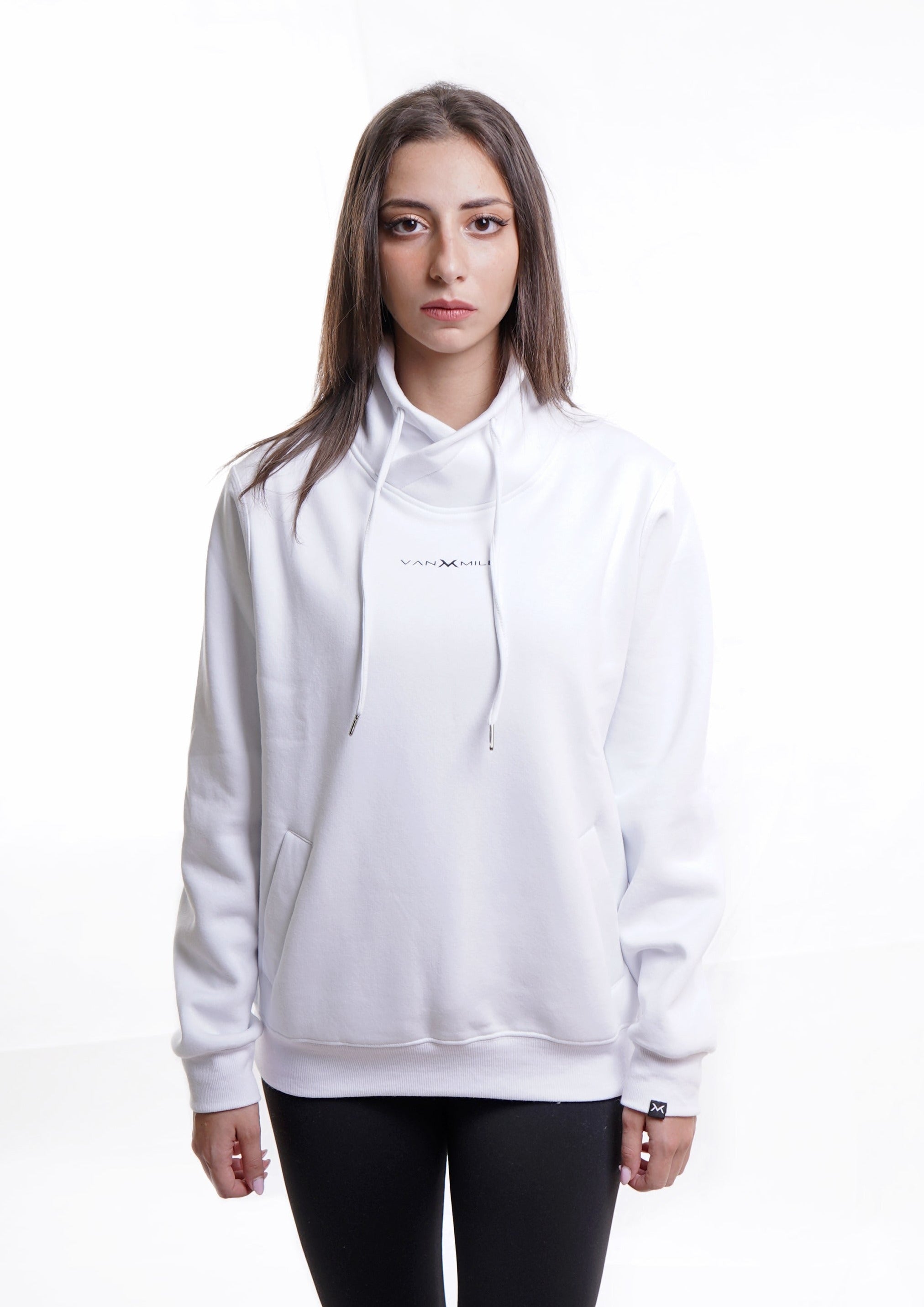 EVERYDAY TURTLE NECK SWEATSHIRT - WHITE