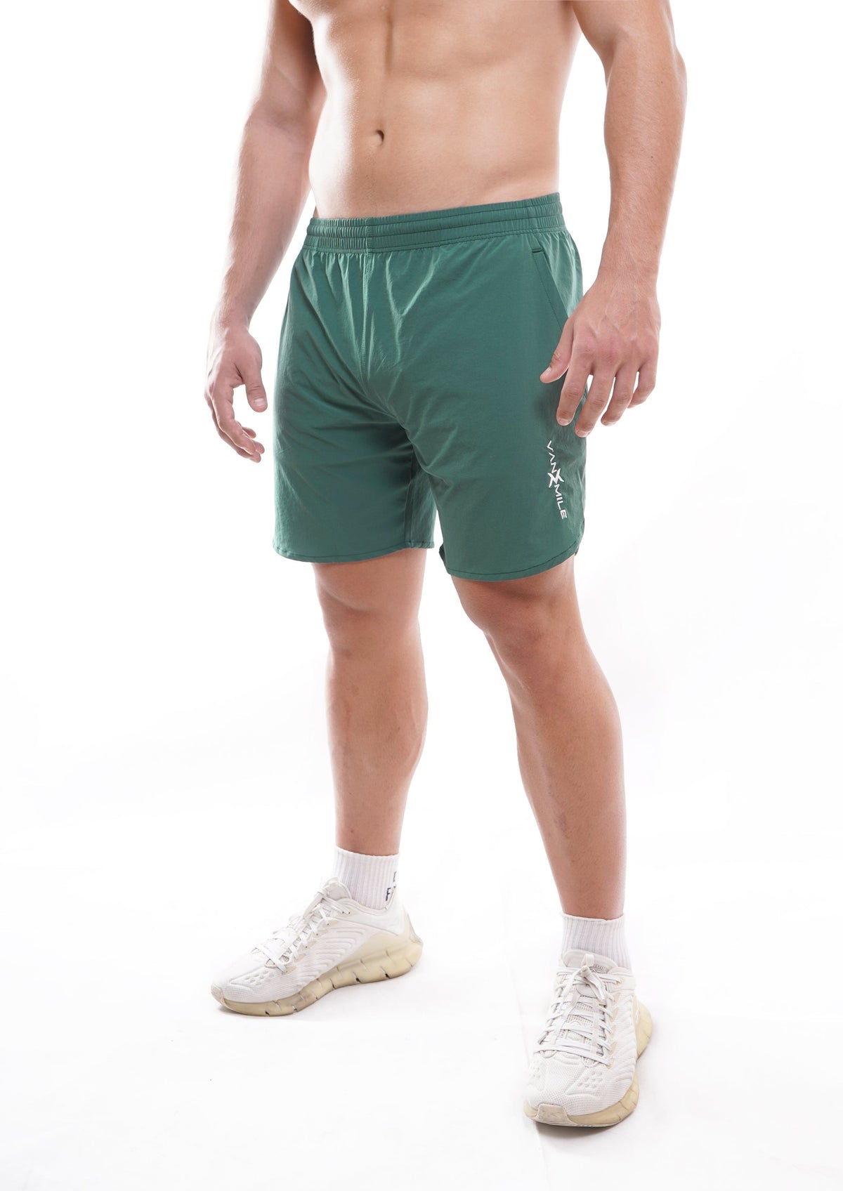 Men's VAN MILE Vibrant Shorts in Green – front view