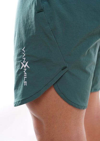 Men's VAN MILE Vibrant Shorts in Green – logo detail