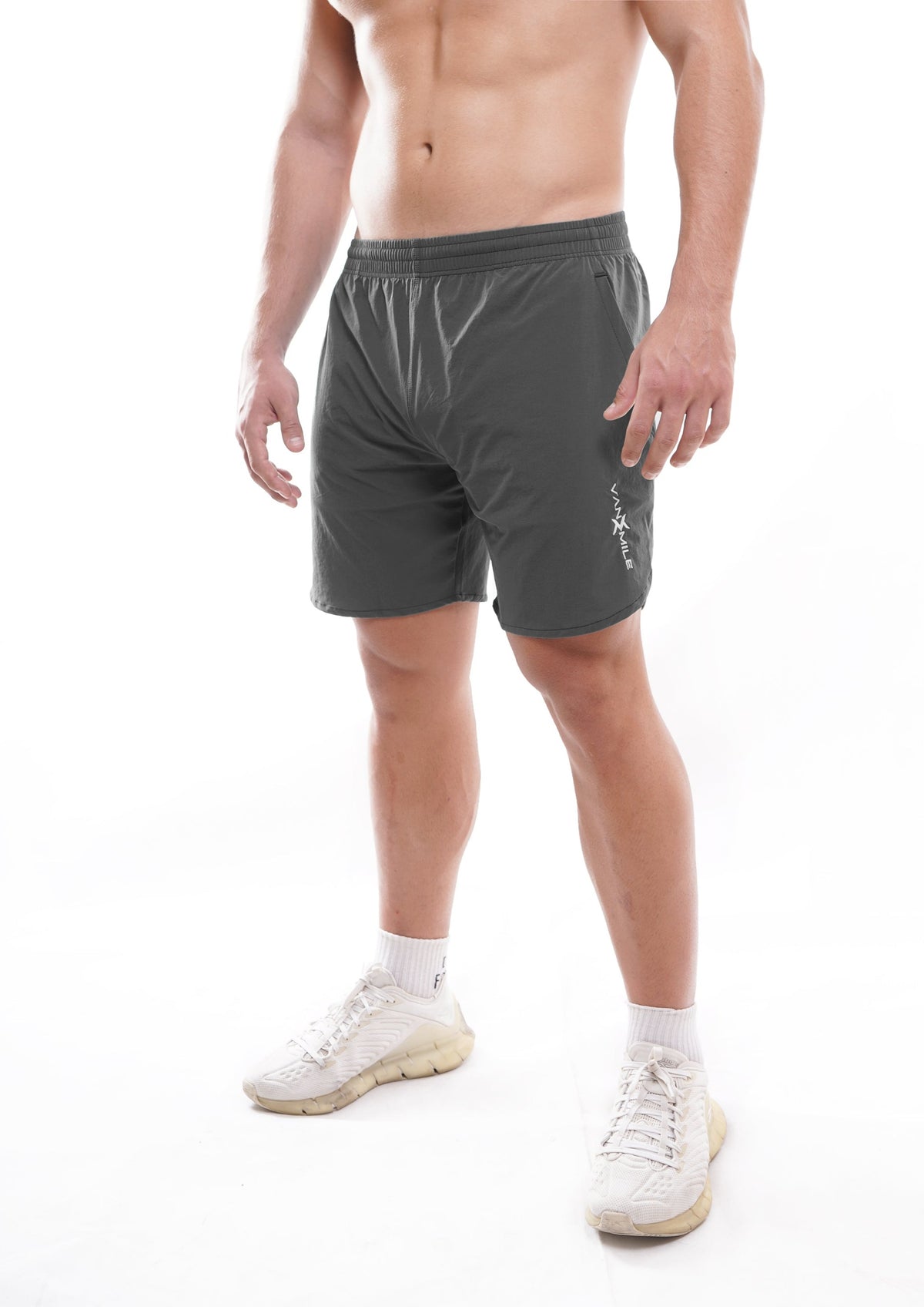 Men's VAN MILE Vibrant Shorts in Dark Grey – front view