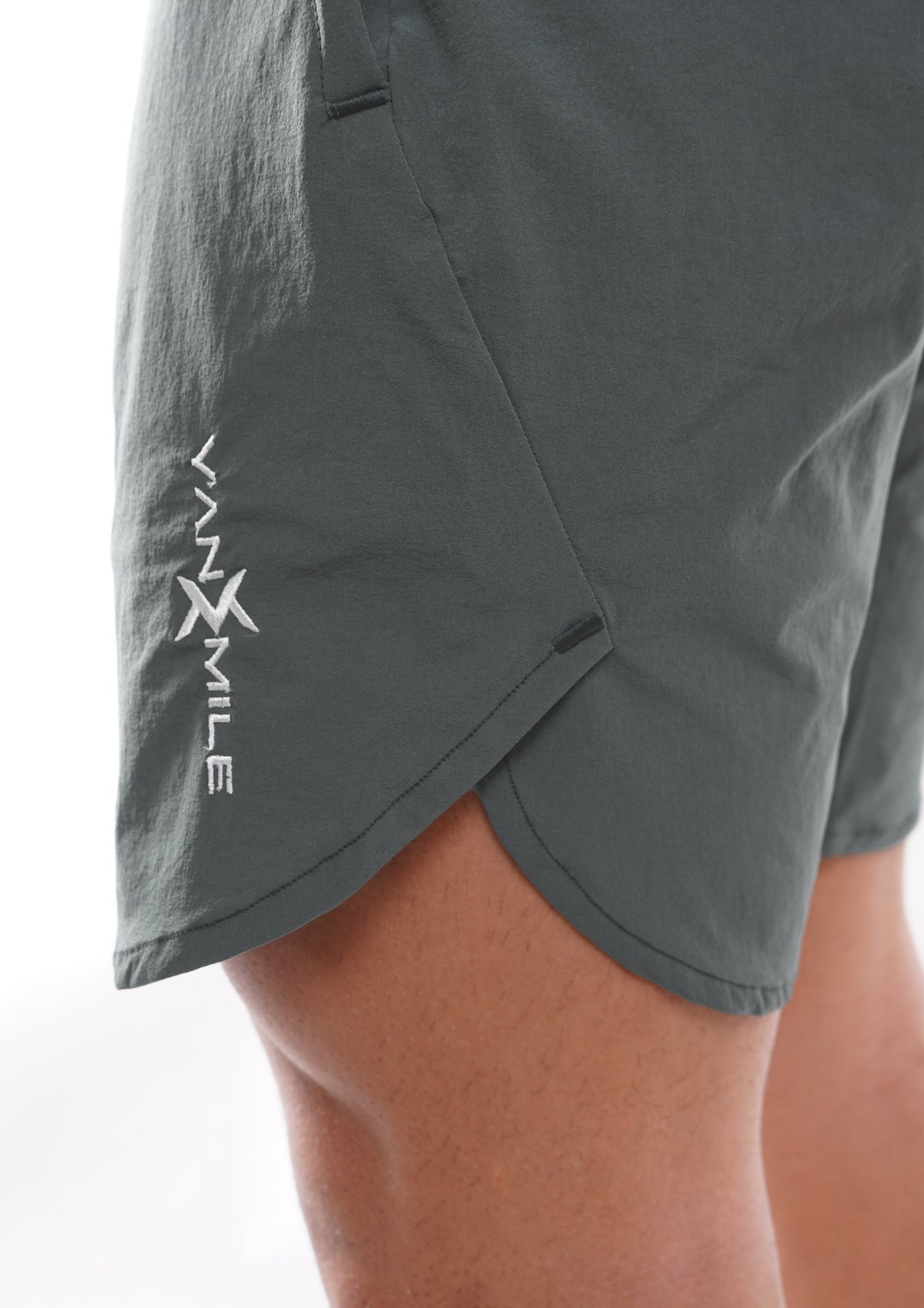Men's VAN MILE Vibrant Shorts in Dark Grey – logo detail