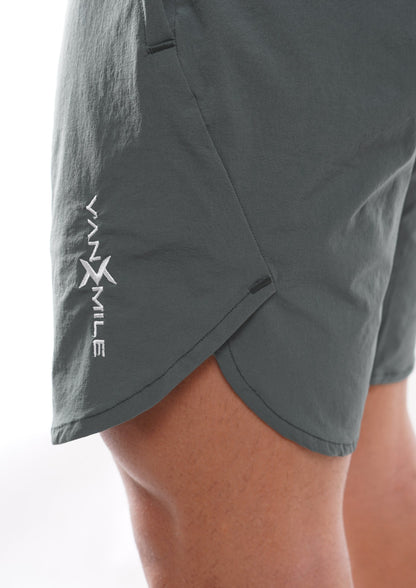 Men's VAN MILE Vibrant Shorts in Dark Grey – logo detail