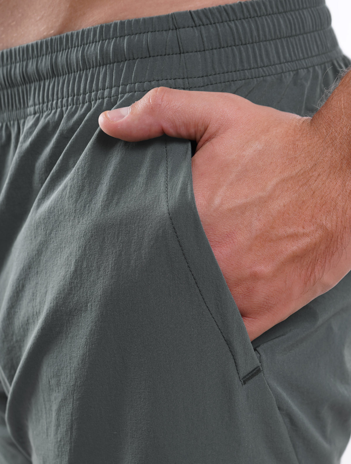 Men's VAN MILE Vibrant Shorts in Dark Grey – pocket detail