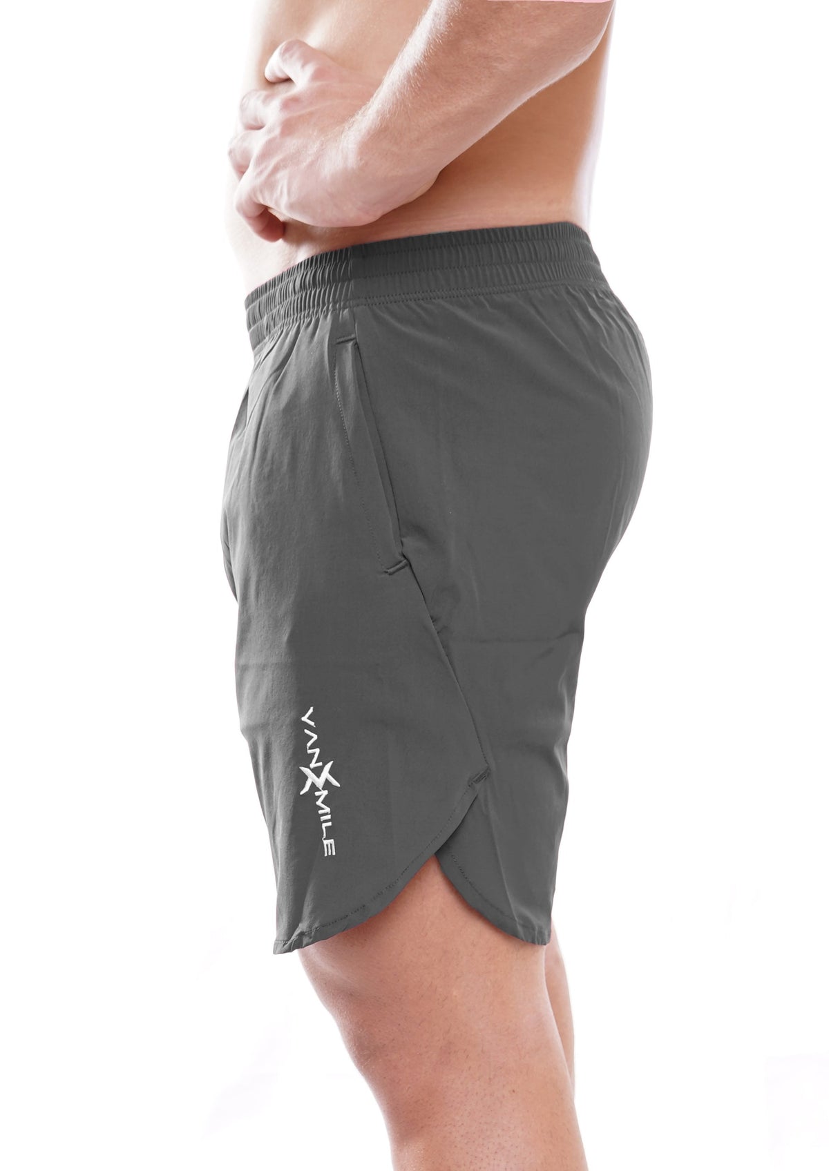 Men's VAN MILE Vibrant Shorts in Dark Grey – side view