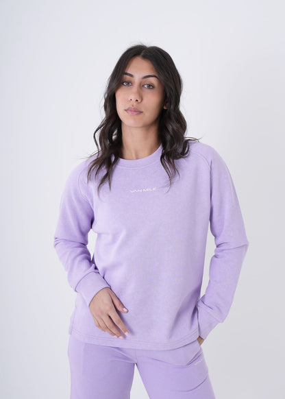 Women's VAN MILE VNML Printed Sweatshirt in Lilac – front view