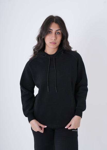 Women's VAN MILE VNML Hoodie in Black – front view