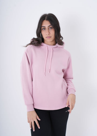 Women's VAN MILE VNML Hoodie in Pink – front view, slight angle