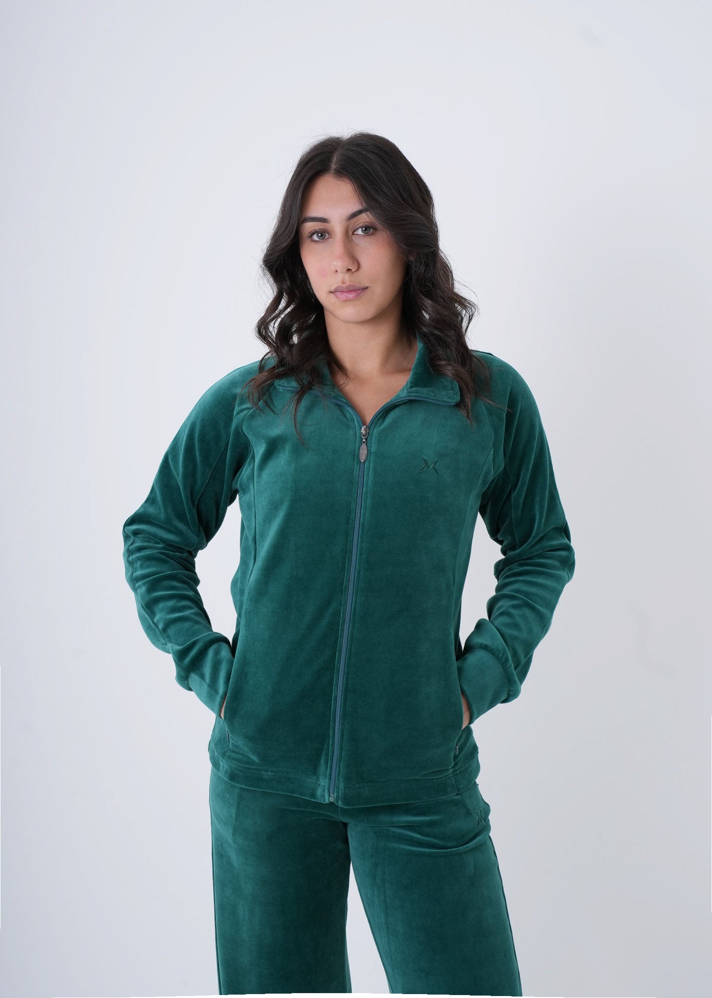 Classic Velour 2pcs Set - Dark Green