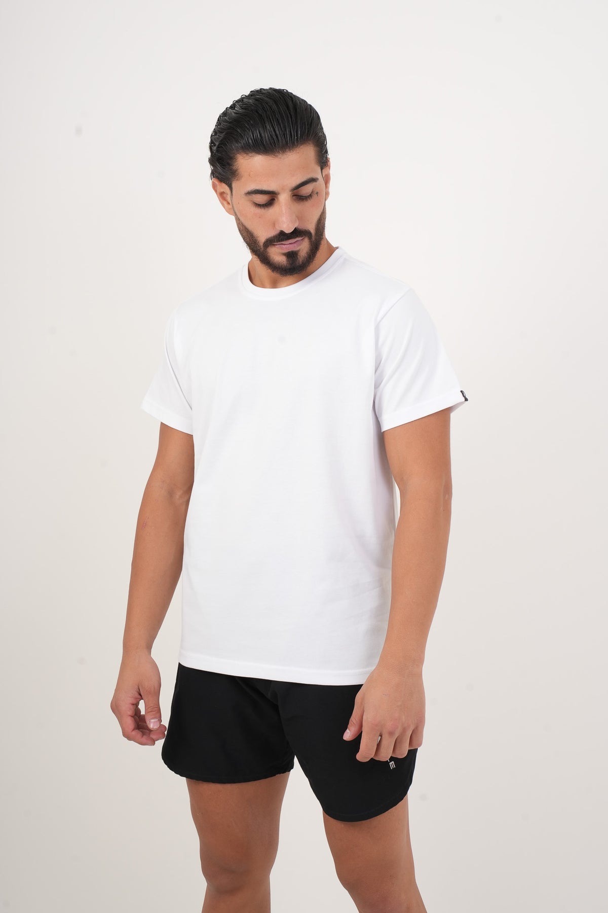 Men's VAN MILE Basic T-Shirt in White – front view