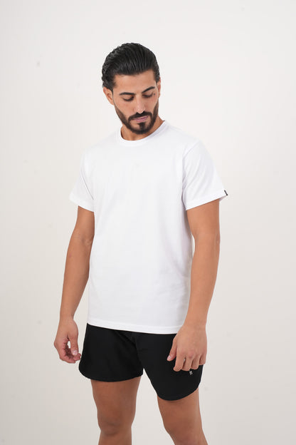 Men's VAN MILE Basic T-Shirt in White – front view