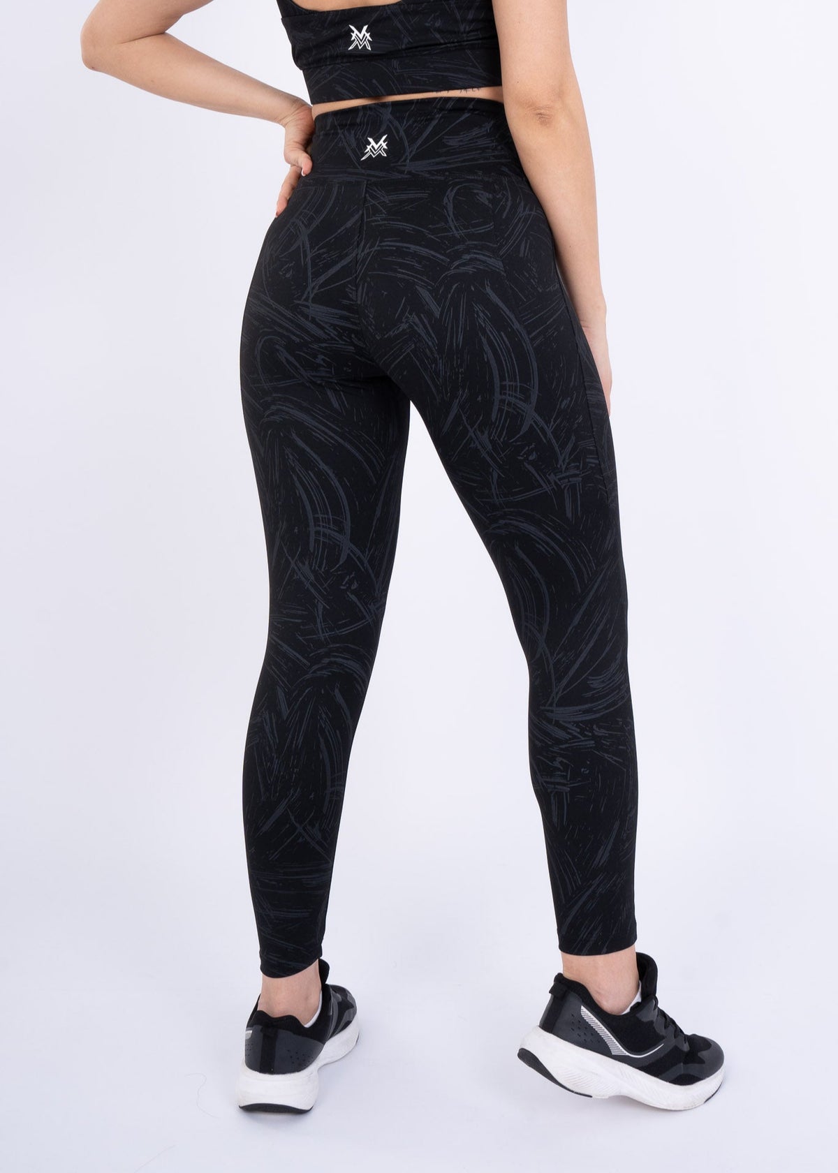 Women's VAN MILE Ignite Leggings in Black Printed – back view