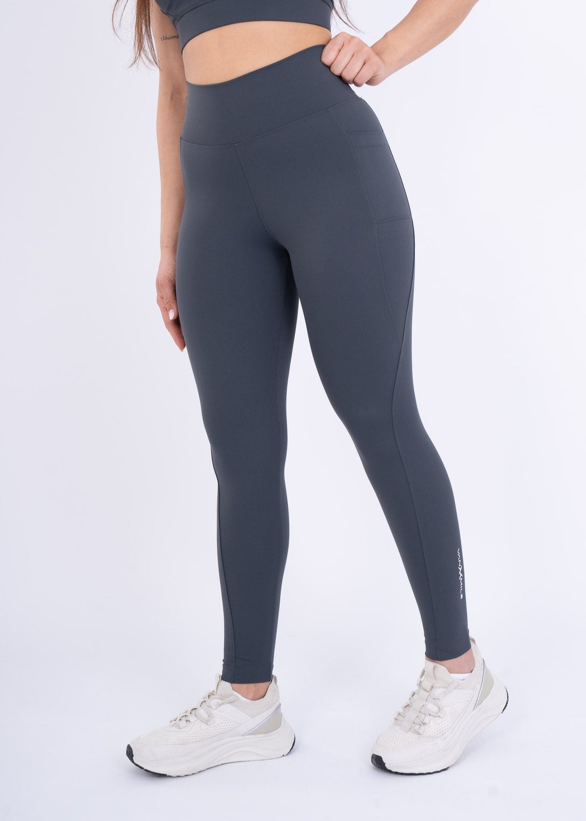Women's VAN MILE Reborn Leggings in Grey – front view