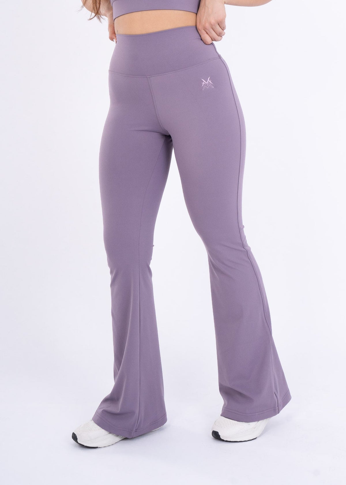Women's VAN MILE Reborn Flared Leggings in Purple – front view