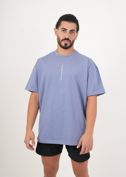 Men's VAN MILE Legacy Oversized T-Shirt in Baby Blue – front view