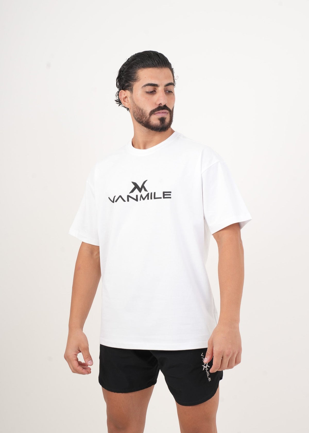 Men's VAN MILE IMPACT Oversized T-Shirt in White – front view