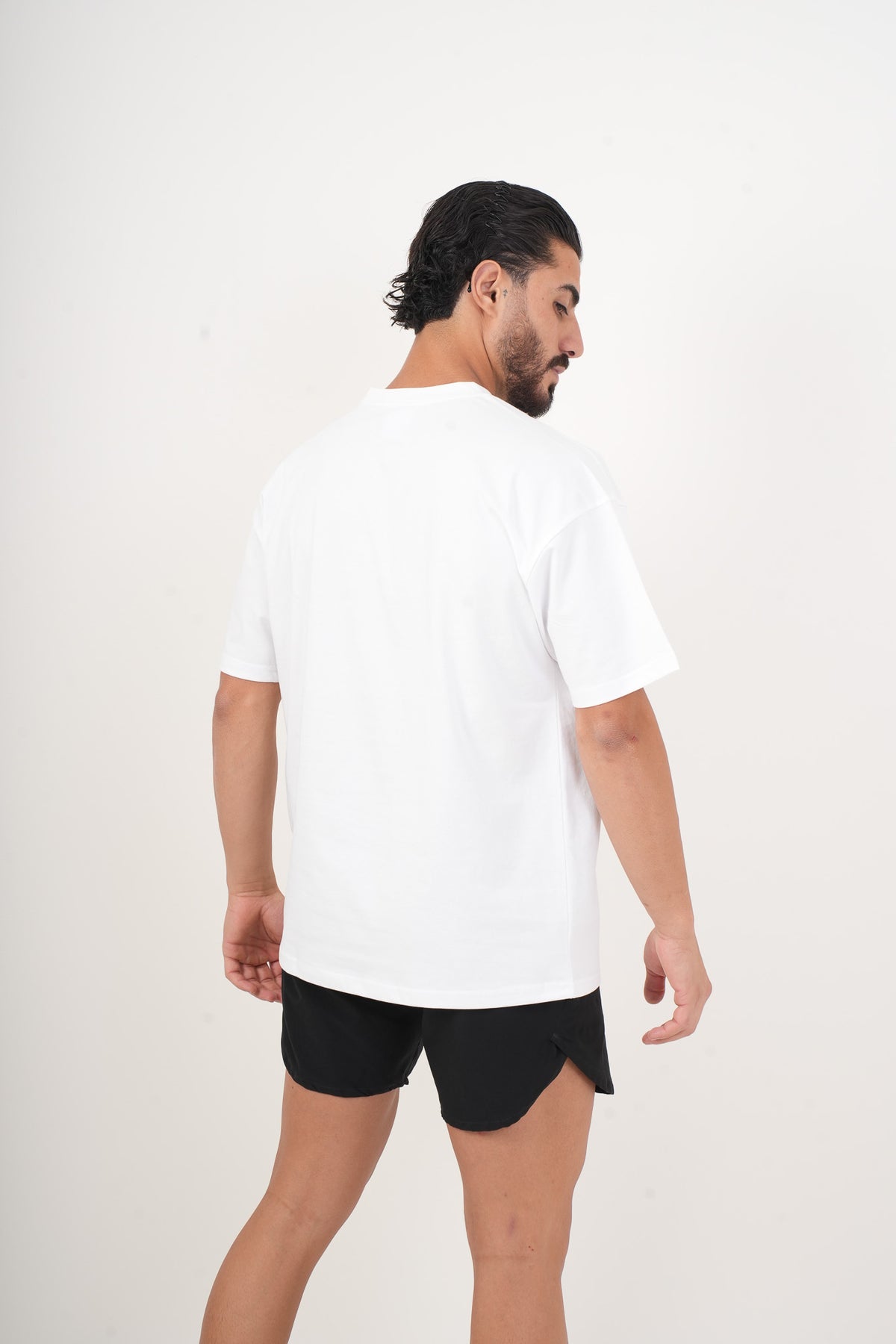 Men's VAN MILE IMPACT Oversized T-Shirt in White – back view