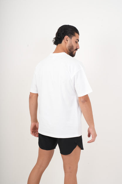 Men's VAN MILE IMPACT Oversized T-Shirt in White – back view