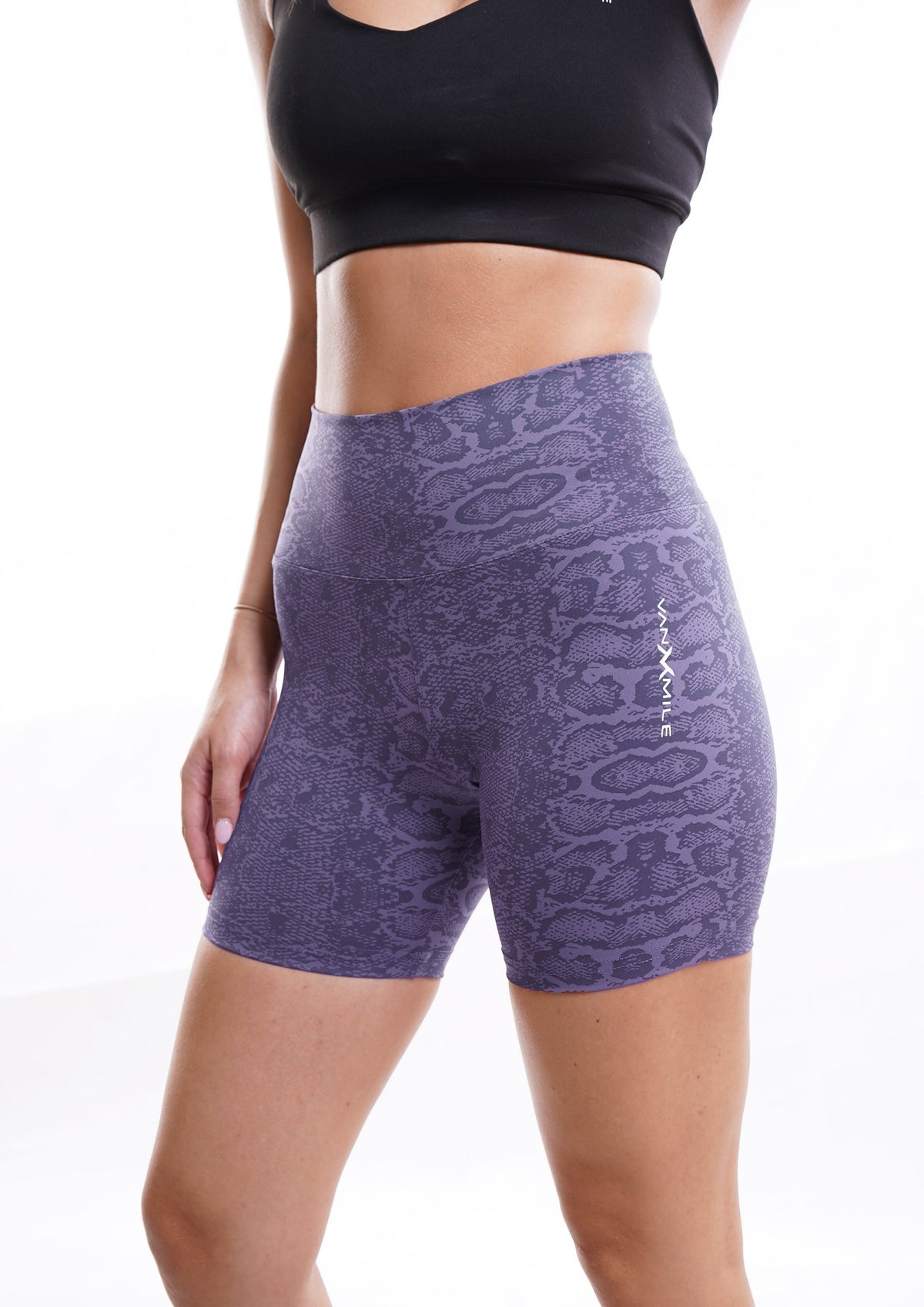 Women's VAN MILE Fearless Biker Shorts in Lilac – front view