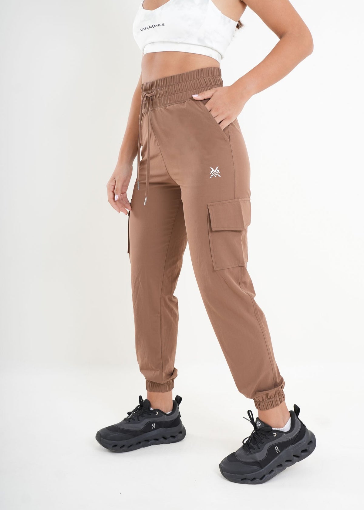 Women's VAN MILE AURORA Cargo Pants in Brown – side view