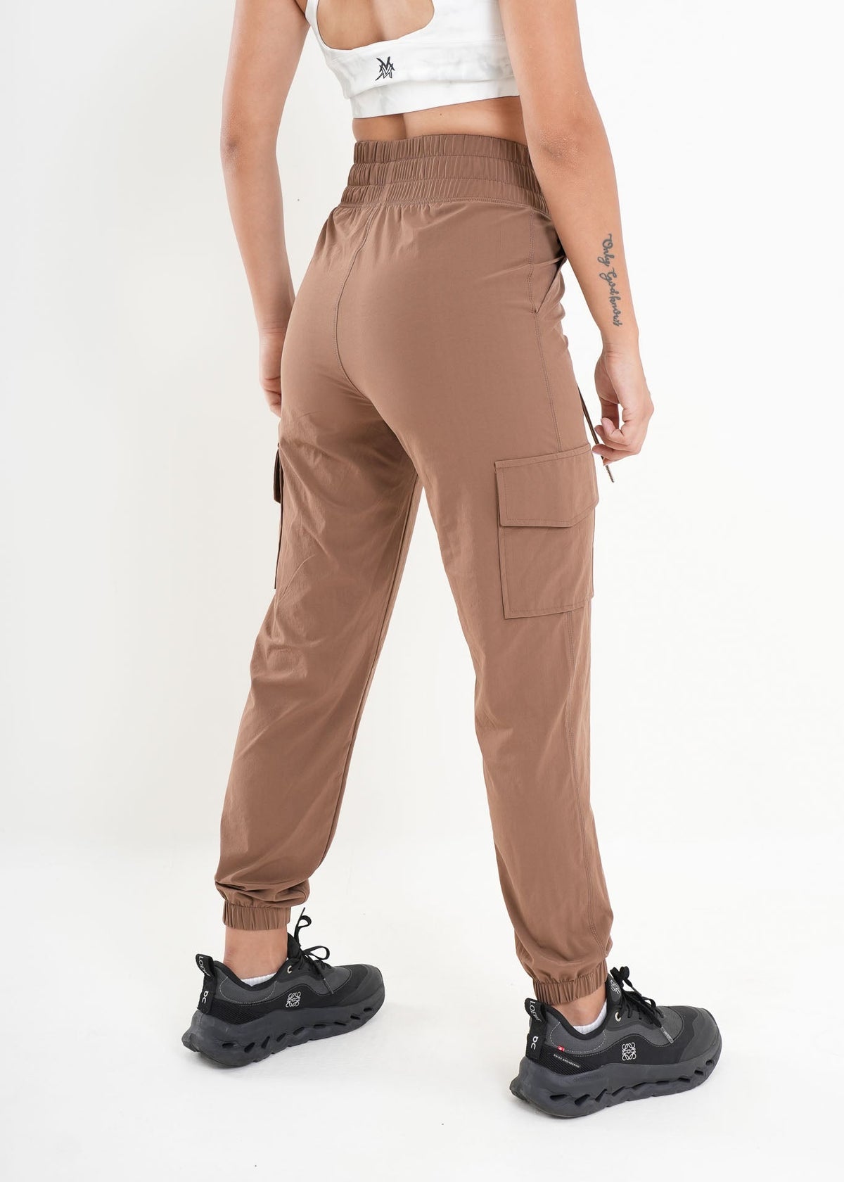Women's VAN MILE AURORA Cargo Pants in Brown – back view