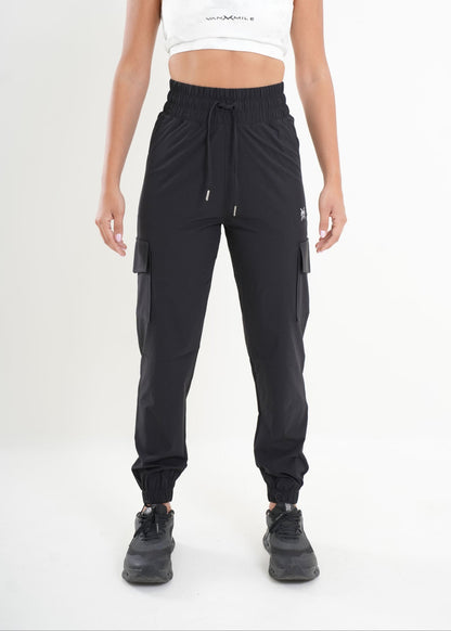 Women's VAN MILE AURORA Cargo Pants in Black – front view