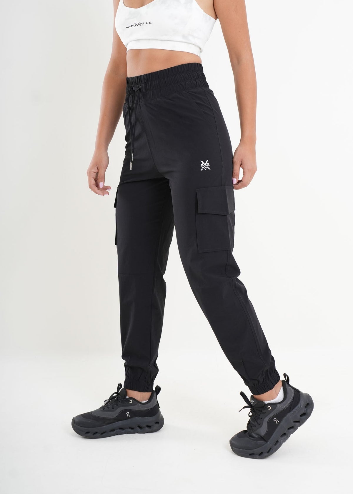 Women's VAN MILE AURORA Cargo Pants in Black – side view