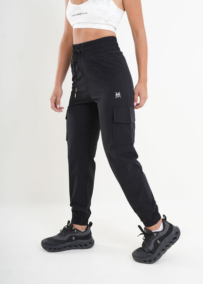Women's VAN MILE AURORA Cargo Pants in Black – side view